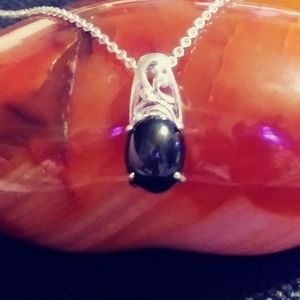 NWT BLACK STAR* ⭐ PENDANT, On 18" Or 20"/ STERLING CHAIN.